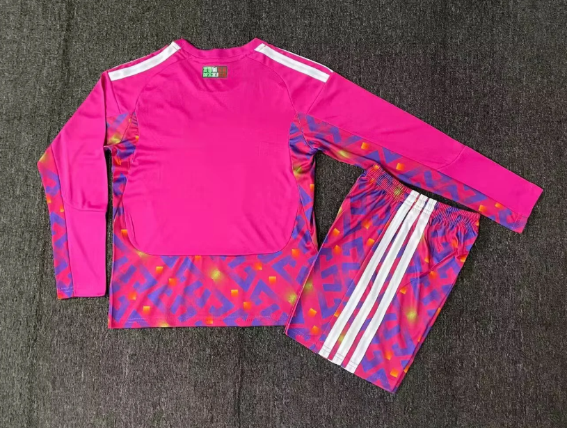 2025/2026 Long Sleeve Mexico Goalkeeper Football Shirt 1:1 Kids Size