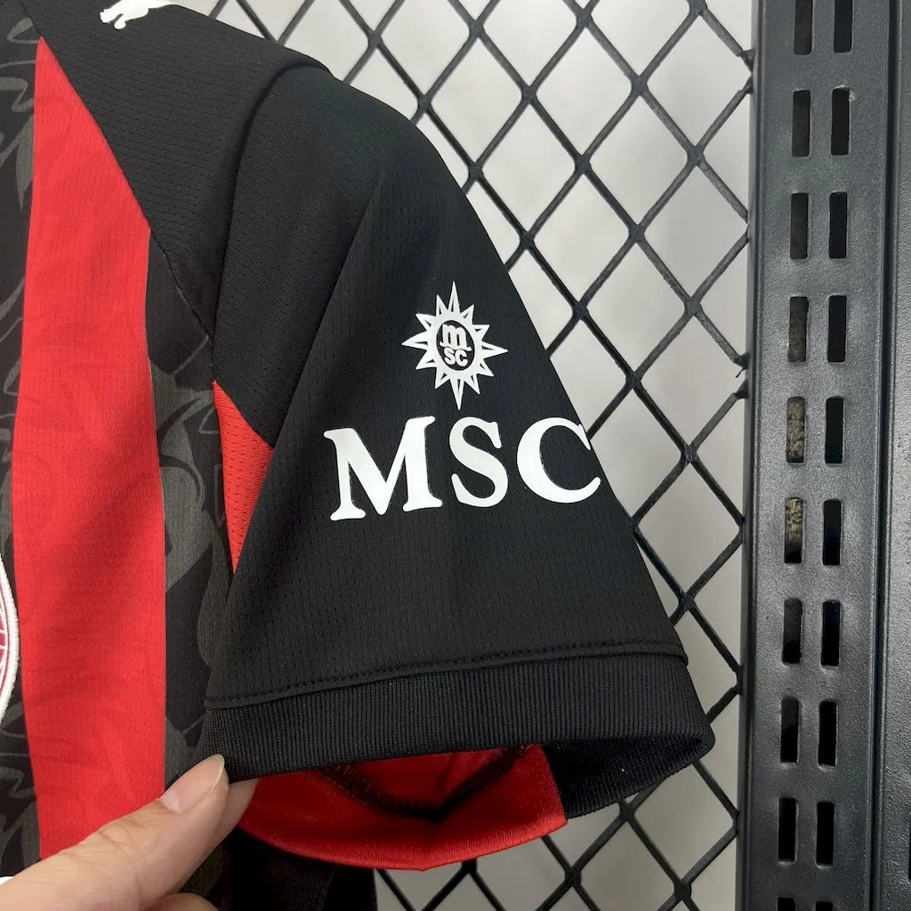 2025/2026 AC Milan Home Football Shirt 1:1 Kids Size