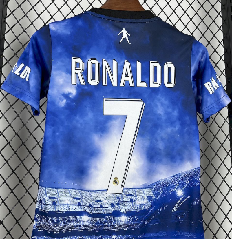 2025/2026 Real Madrid Ronaldo Commemorative Edition Football Jersey 1:1 Kids Size
