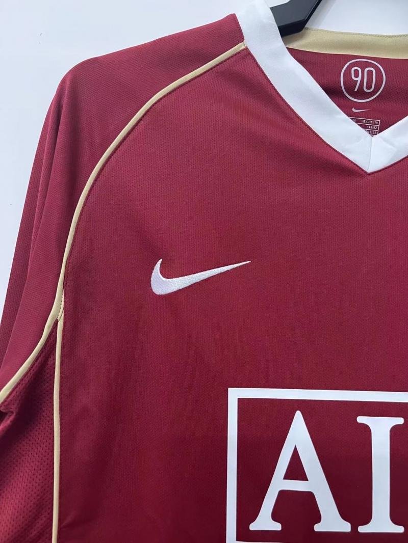 2006/2007 Retro Long Sleeve Manchester United Home Football Shirt 1:1