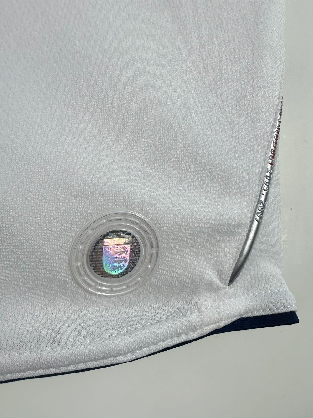 2006 Retro Long Sleeve England Home Soccer Jersey 1:1