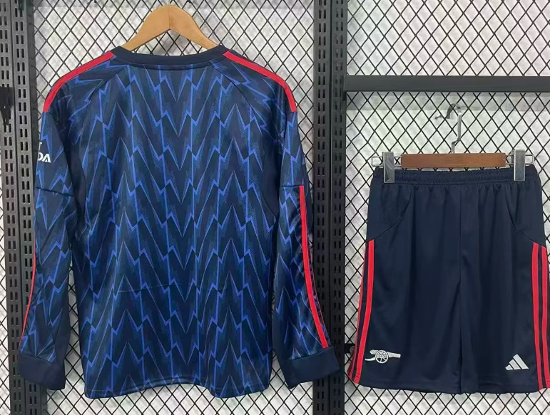 2025/2026 Long Sleeves Arsenal Away Football Shirt 1:1 Kids Size