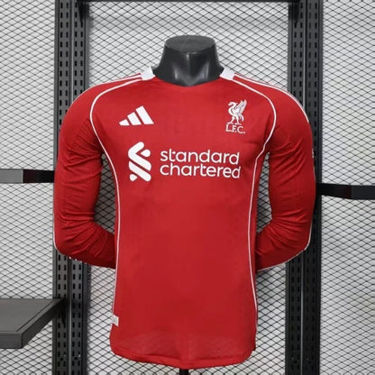 2025/2026 Long Sleeve Liverpool Home Player Version Football Shirt 1:1