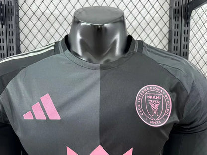 2025/2026 Long Sleeve Inter Miami Away Player Version Football Jersey 1:1 Thailand Quality
