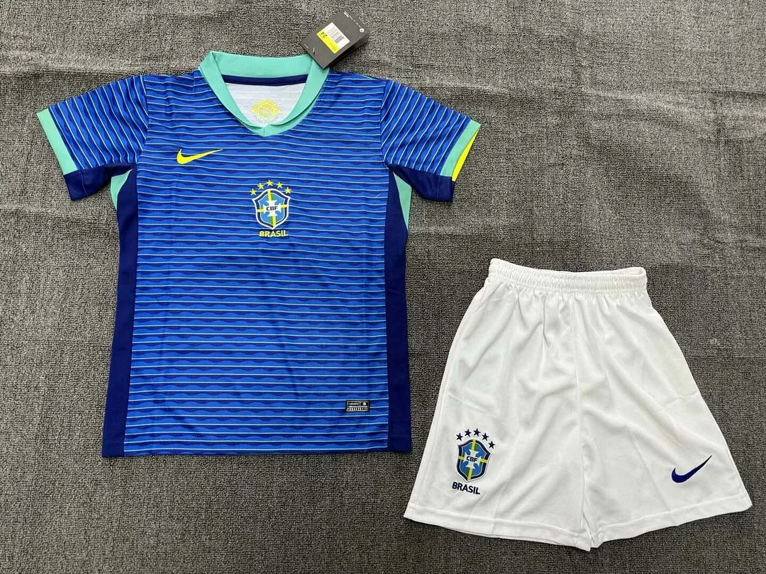 2024 Brazil Away Football Shirt 1:1 Kids Size
