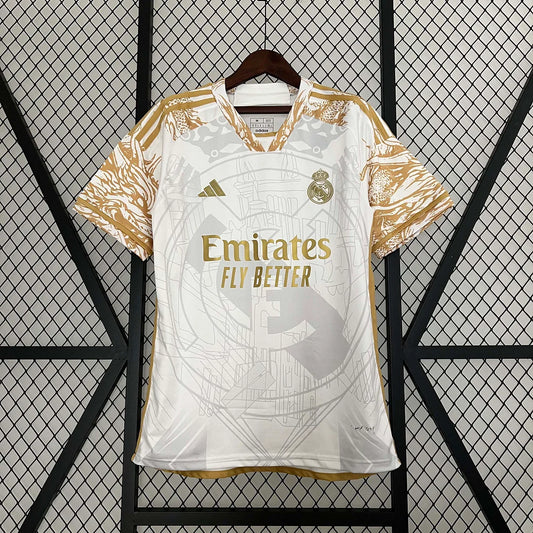 2023/2024 Real Madrid Golden white dragon Special Edition Football Shirt1:1