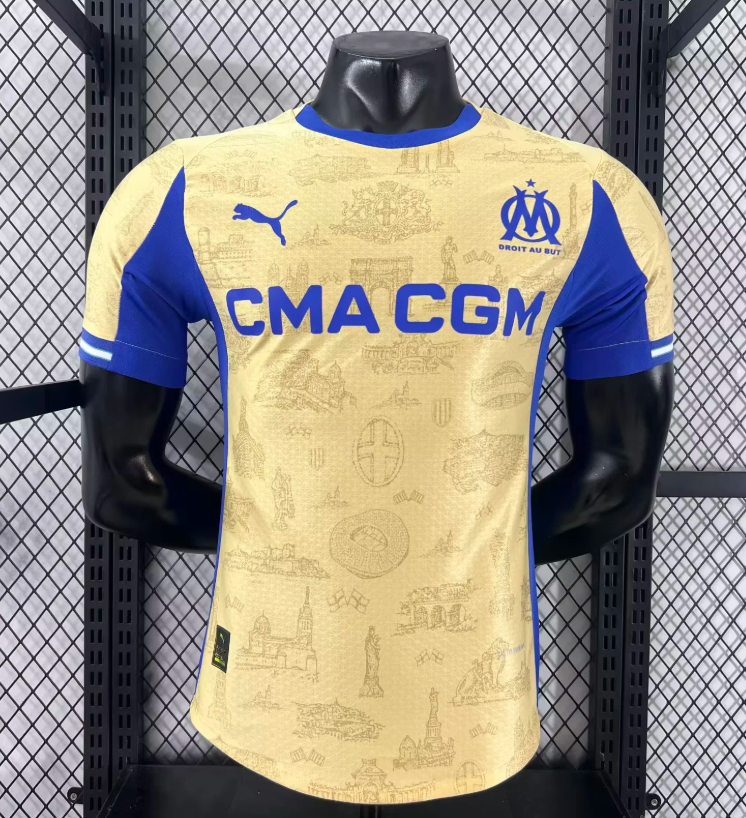 2025/2026 Player Version Olympique de Marseille Fourth Away Football Jersey 1:1
