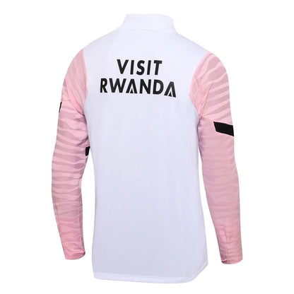 2021/2022 Psg Paris Saint-Germain Half-Pull Training Suit White and pink Set