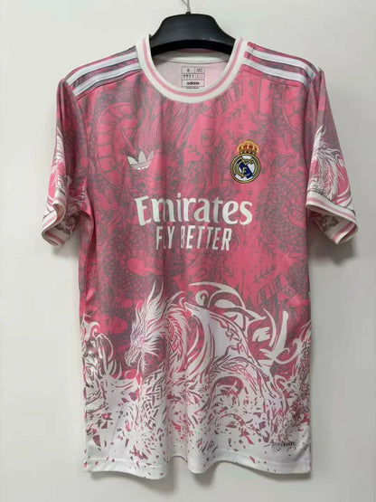 2025/2026 Real Madrid Crew Neck Pink Football Shirt 1:1