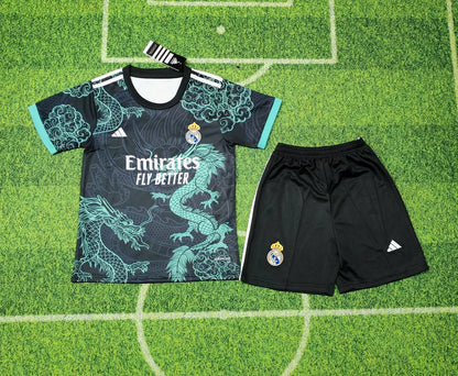2025/2026 Real Madrid Green Dragon Special Edition Football Jersey 1:1 Kids Size