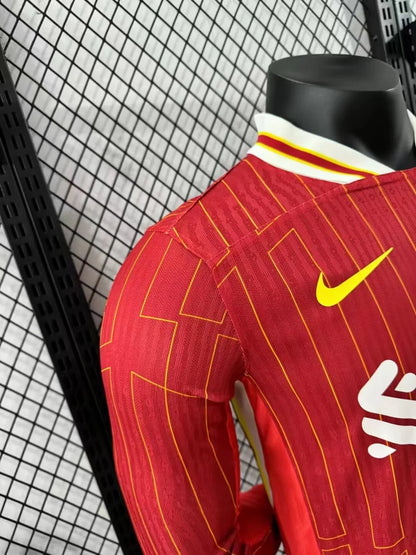2024/2025 Long Sleeve Liverpool Home Player Version Football Shirt 1:1