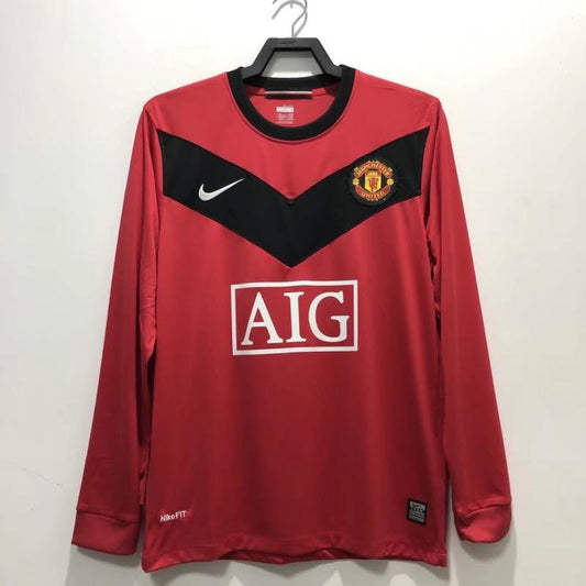 2009/2010 Retro Long Sleeve Manchester United Home Football Shirt 1:1