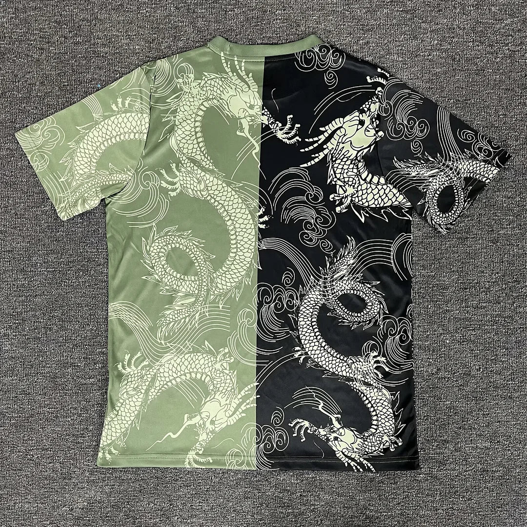 2025/2026 Real Madrid Dragon pattern Army green and Black Football Jersey 1:1