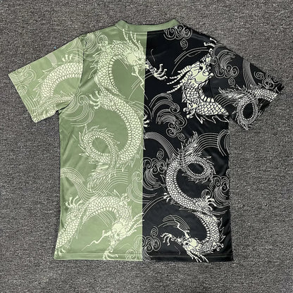 2025/2026 Real Madrid Dragon pattern Army green and Black Football Jersey 1:1