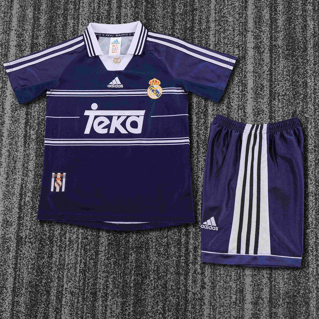 1998-1999 Retro Real Madrid Away Football Shirt 1:1 Kids Size