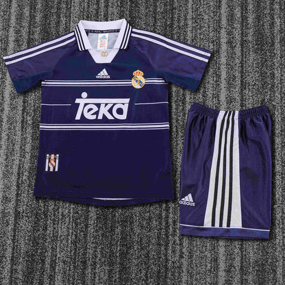 1998-1999 Retro Real Madrid Away Football Shirt 1:1 Kids Size