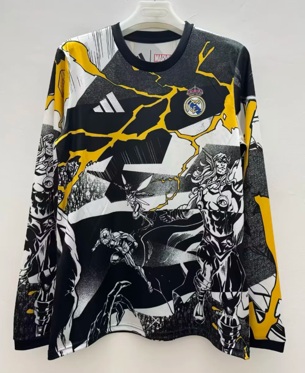 2025/2026 Long Sleeve Real Madrid Collaboration With Marvel Football Shirt 1:1