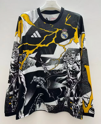 2025/2026 Long Sleeve Real Madrid Collaboration With Marvel Football Shirt 1:1