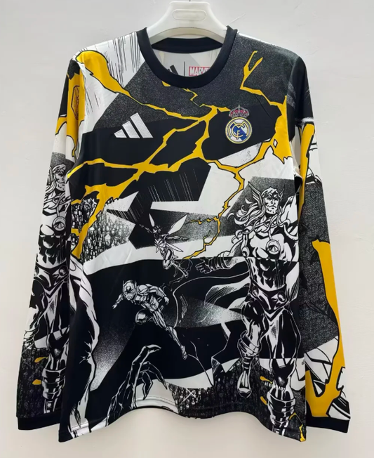 2025/2026 Long Sleeve Real Madrid Collaboration With Marvel Football Shirt 1:1