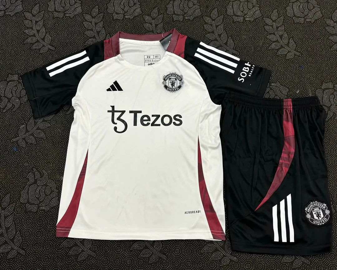 2025/2026 Manchester United Training clothes Football Shirt 1:1 Kids Size