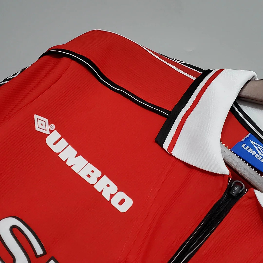 1998-1999 Retro Long Sleeve Manchester United Home Football Shirt 1:1