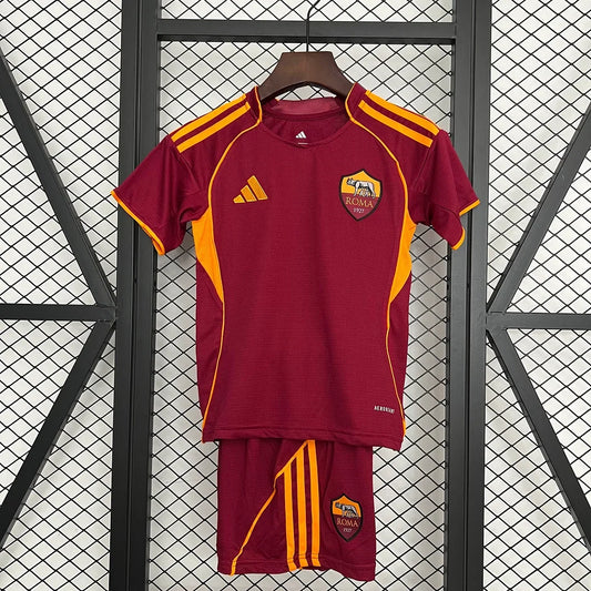 2025/2026 Roma Home Football Jersey 1:1 Kids Size
