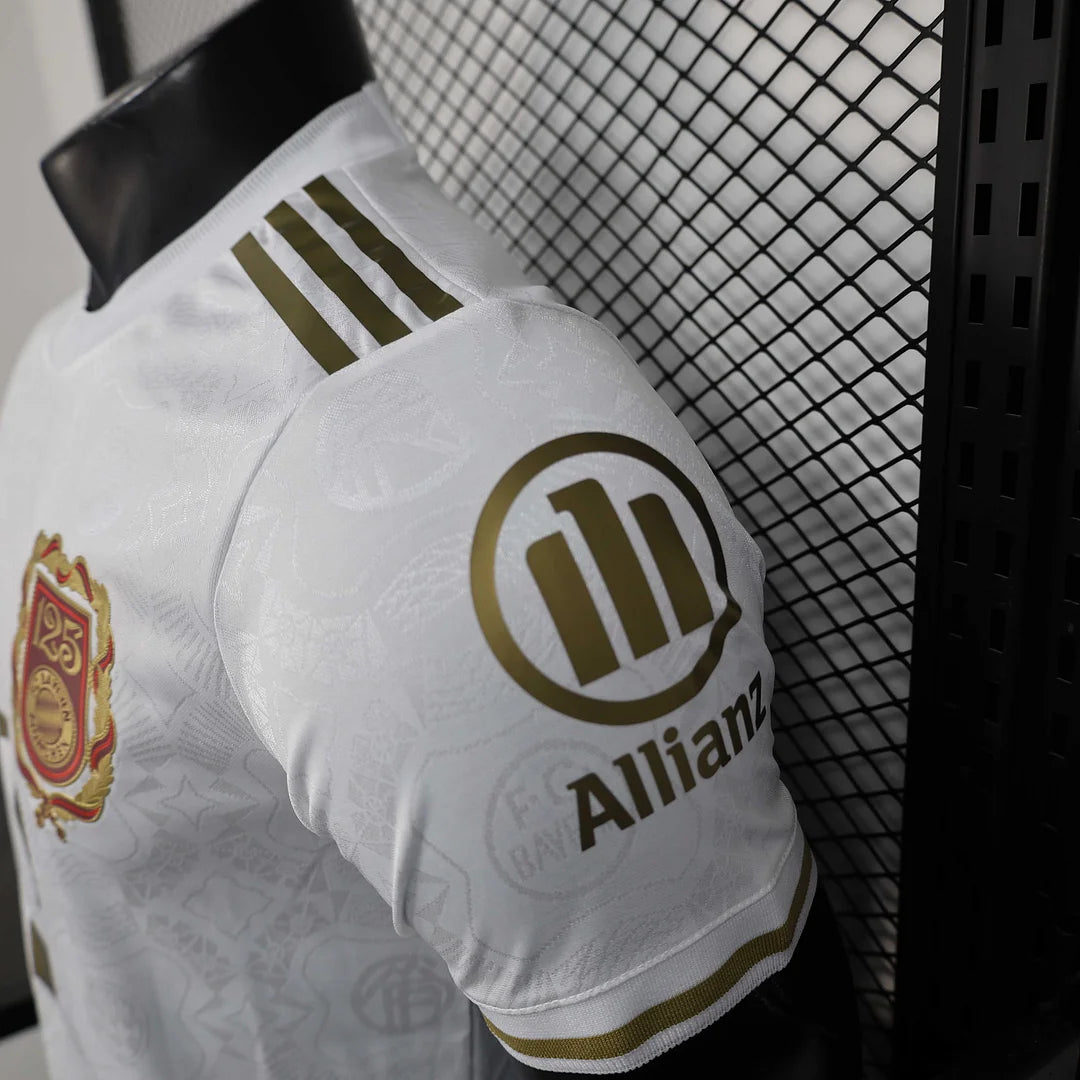 2025/2026 Player Version Bayern Munich 125th Anniversary White Football Jersey 1:1