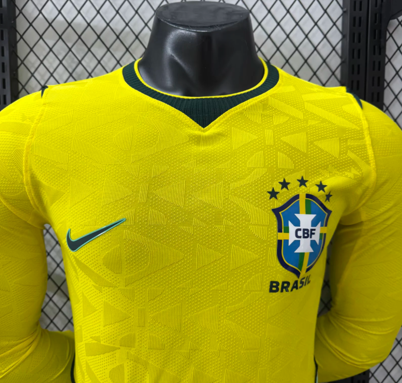 2026 Long sleeves Player Version Brazil Home Football Jersey 1:1