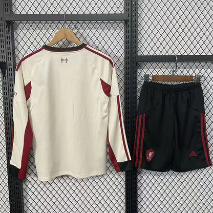 2025/2026 Long Sleeves Liverpool Away Football Jersey 1:1 Kids Size