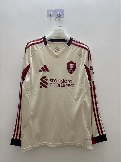 2025/2026 Long Sleeves Liverpool Away Soccer Football Jersey 1:1