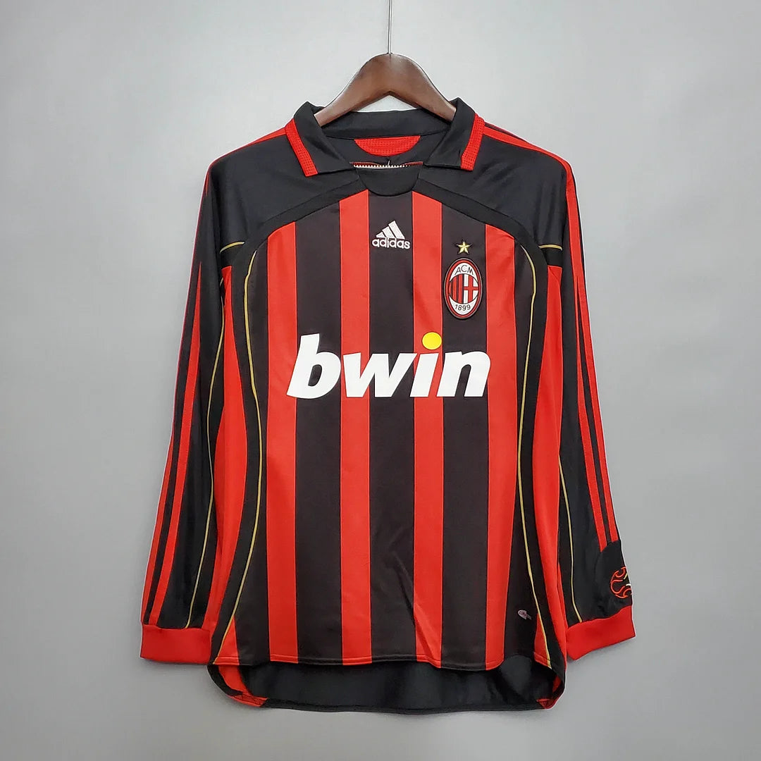 2006/2007 Retro Long Sleeve AC Milan Home Football Shirt 1:1