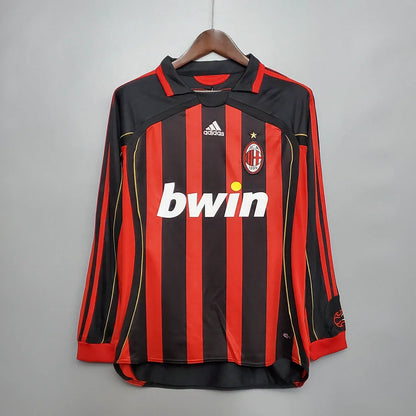 2006/2007 Retro Long Sleeve AC Milan Home Football Shirt 1:1