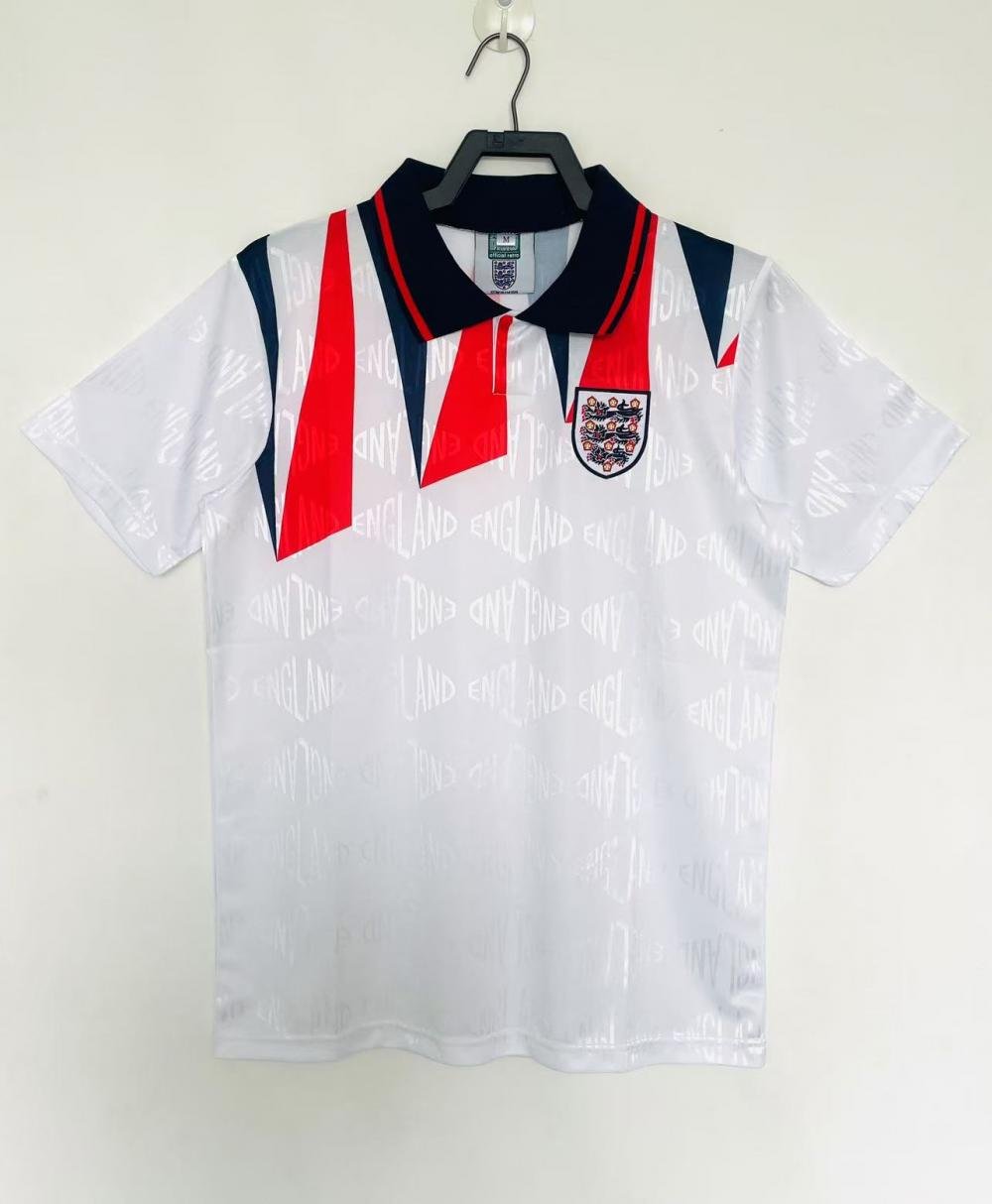 1992 Retro England Home Soccer Jersey 1:1