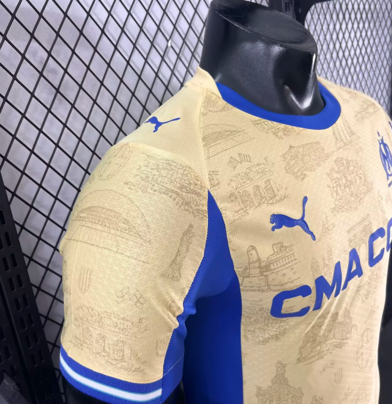 2025/2026 Player Version Olympique de Marseille Fourth Away Football Jersey 1:1