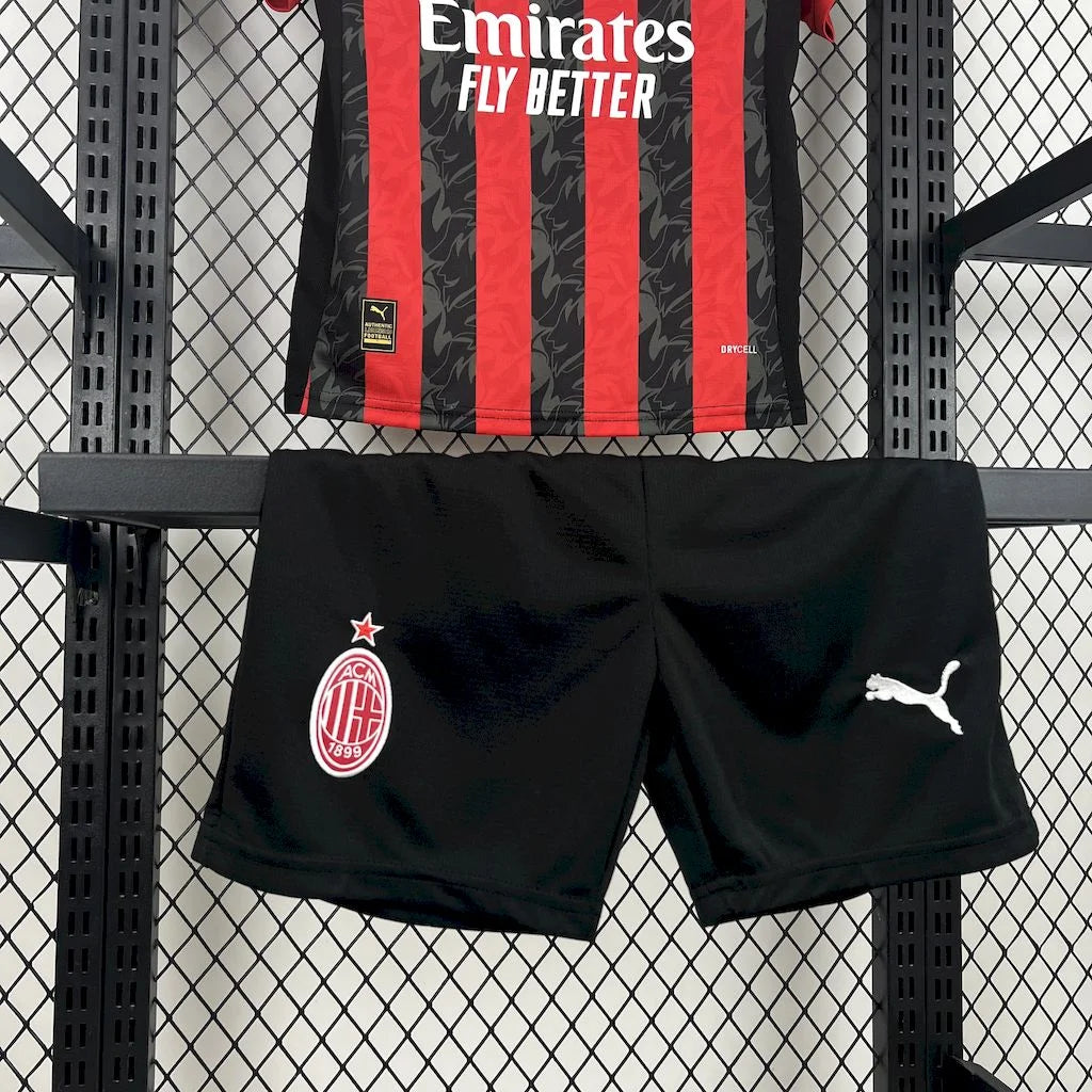 2025/2026 AC Milan Home Football Shirt 1:1 Kids Size