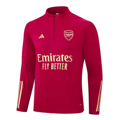 2023/2024 Arsenal Half-Pull Training Suit Red Football Shirt 1:1 Set