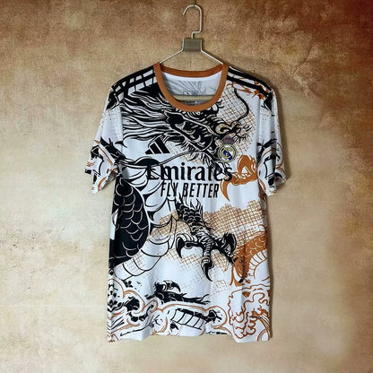 2025/2026 Real Madrid Black and white orange dragon Special Edition Football Jersey 1:1