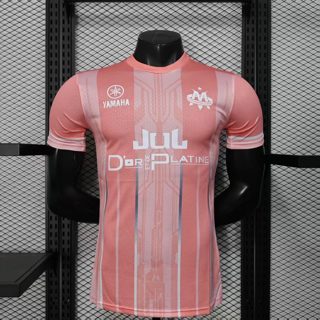 2025/2026 Player Version Olympique de Marseille Special Edition Pink Football Jersey 1:1