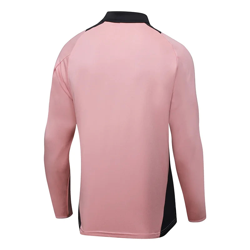 2024/2025 Real Madrid Pink Black Half-Pull Training Suit Football Shirt 1:1 Set