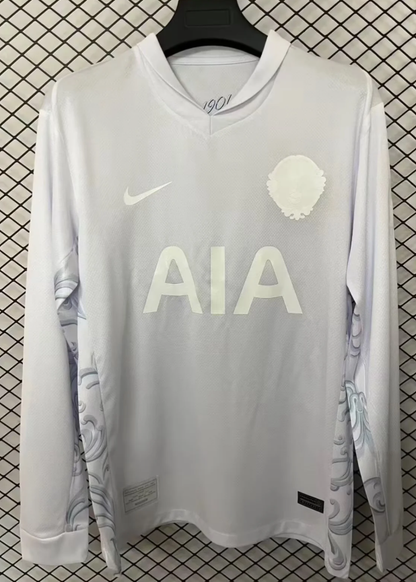 2025/2026 Long Sleeve Tottenham 125th Commemorative Edition White Football Jersey 1:1