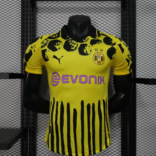 2025/2026 Player Version Dortmund Home Pink Advertisement Football Jersey 1:1