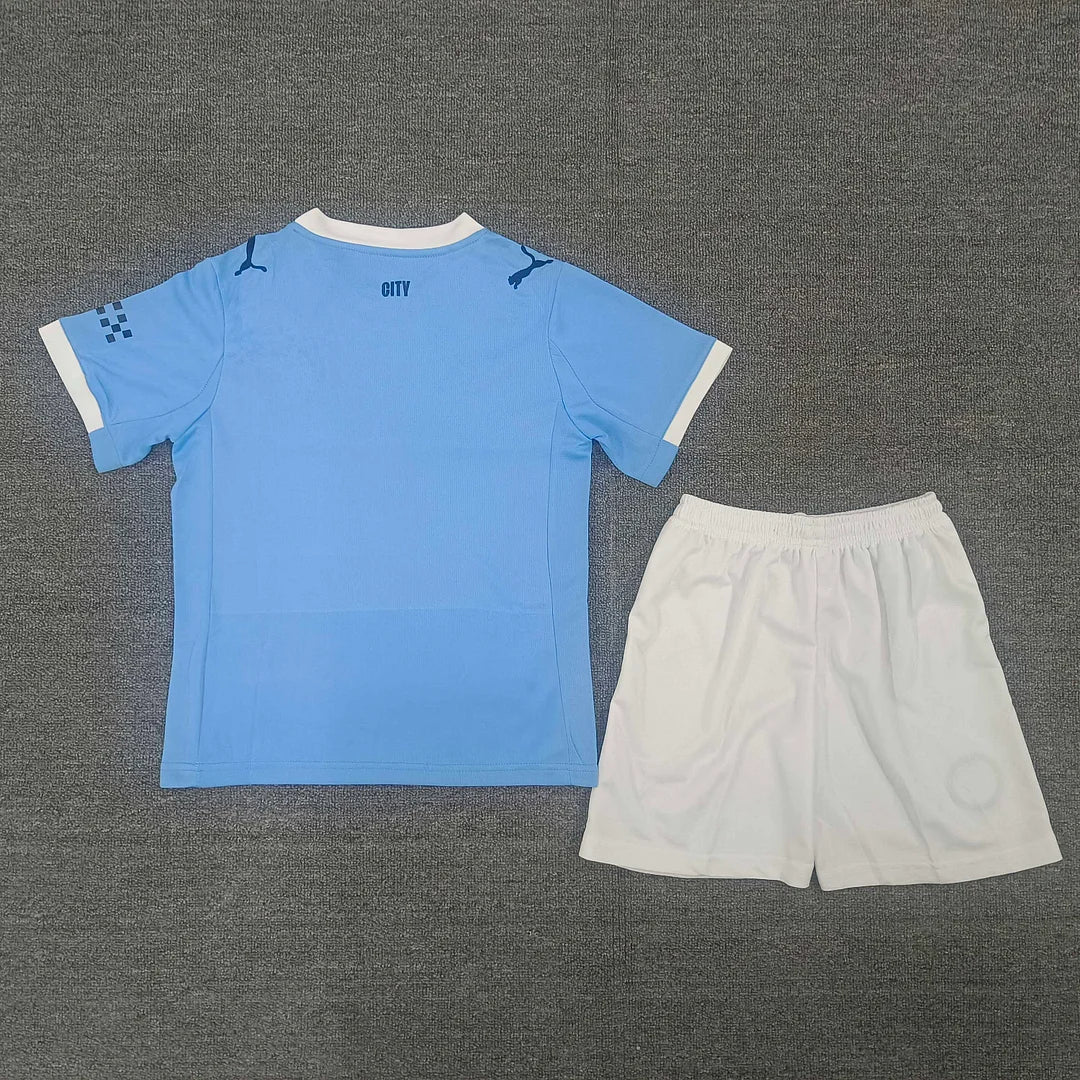 2025/2026 Manchester City Home 01 Football Jersey 1:1 Kids Size