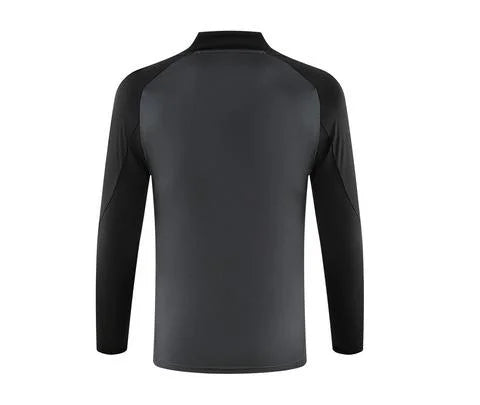 2024/2025 Manchester United Half-Pull Training Suit Dark Gray Football Shirt 1:1 Set