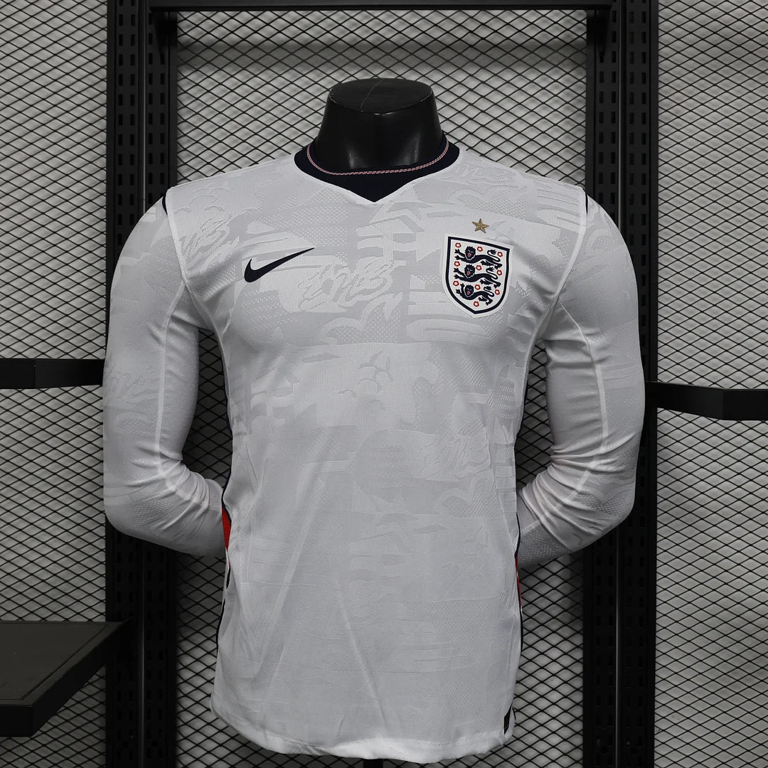 2026 Long Sleeve Player Version England Home Football Jersey 1:1
