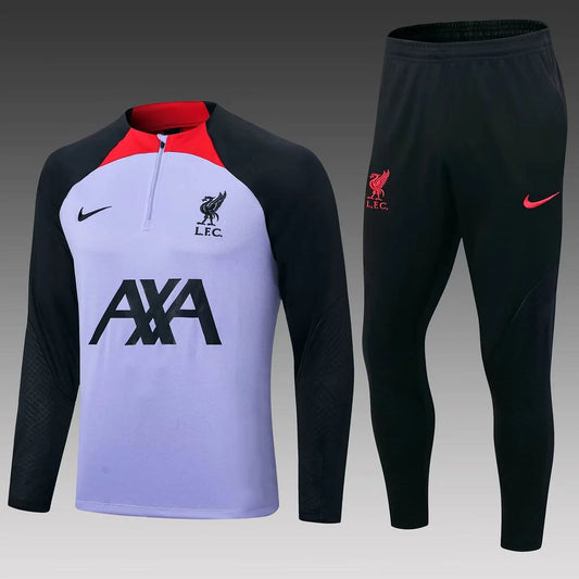 2022/2023 Liverpool Half-Pull Training Suit Purple Jersey 1:1 Set