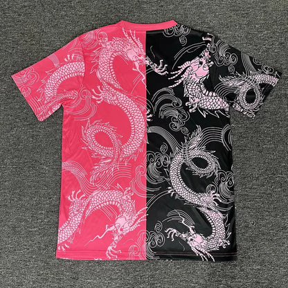 2025/2026 Real Madrid Dragon pattern Pink and Black Football Jersey 1:1