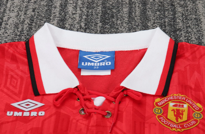 1992/1994 Retro Manchester United Home Football Jersey 1:1 Kids Size