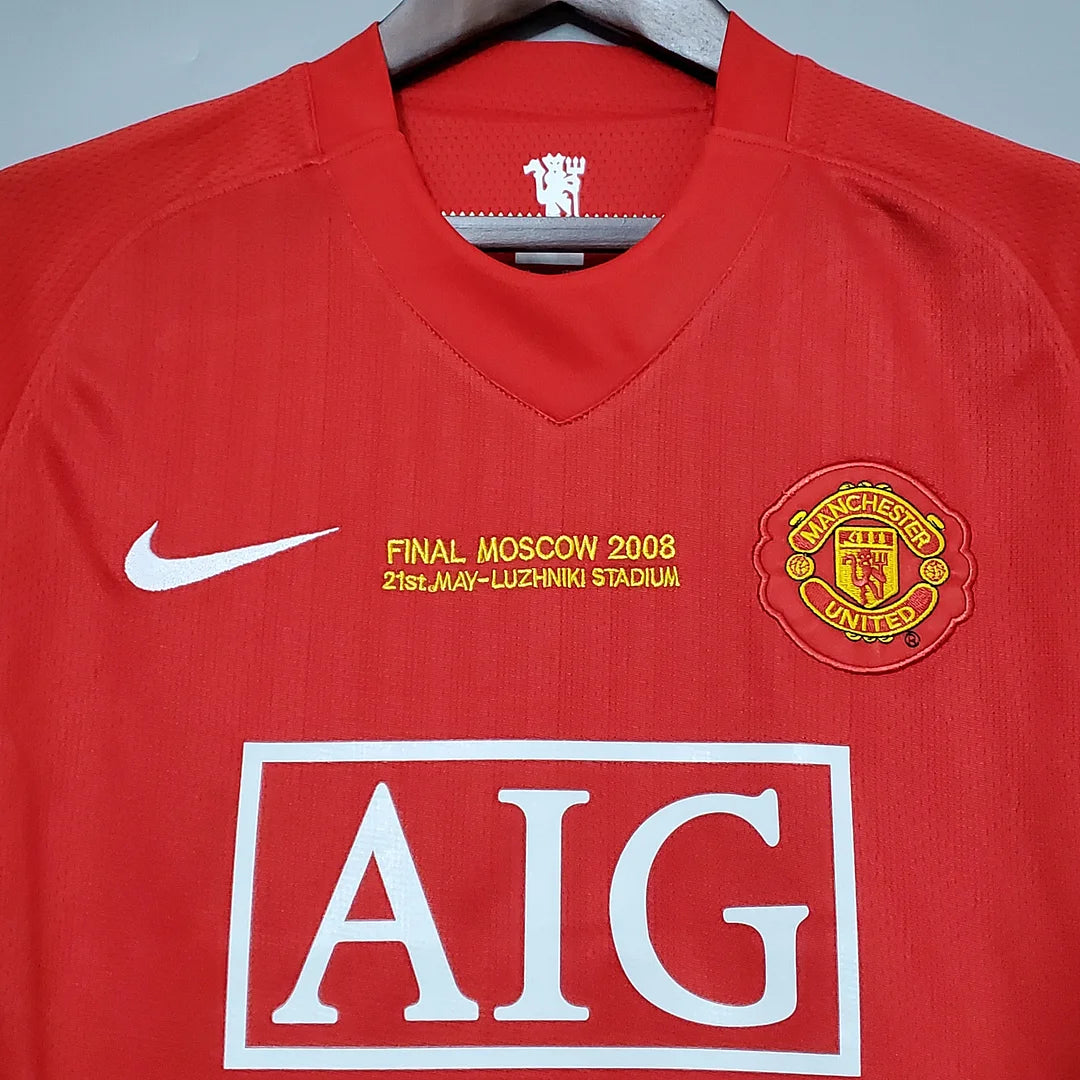 2007/2008 Retro Manchester United Home Champions League Edition Football Shirt 1:1