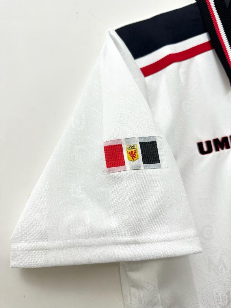 1998/1999 Retro Manchester United Away White Football Shirt 1:1