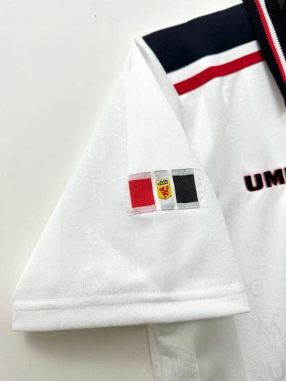 1998/1999 Retro Manchester United Away White Football Shirt 1:1